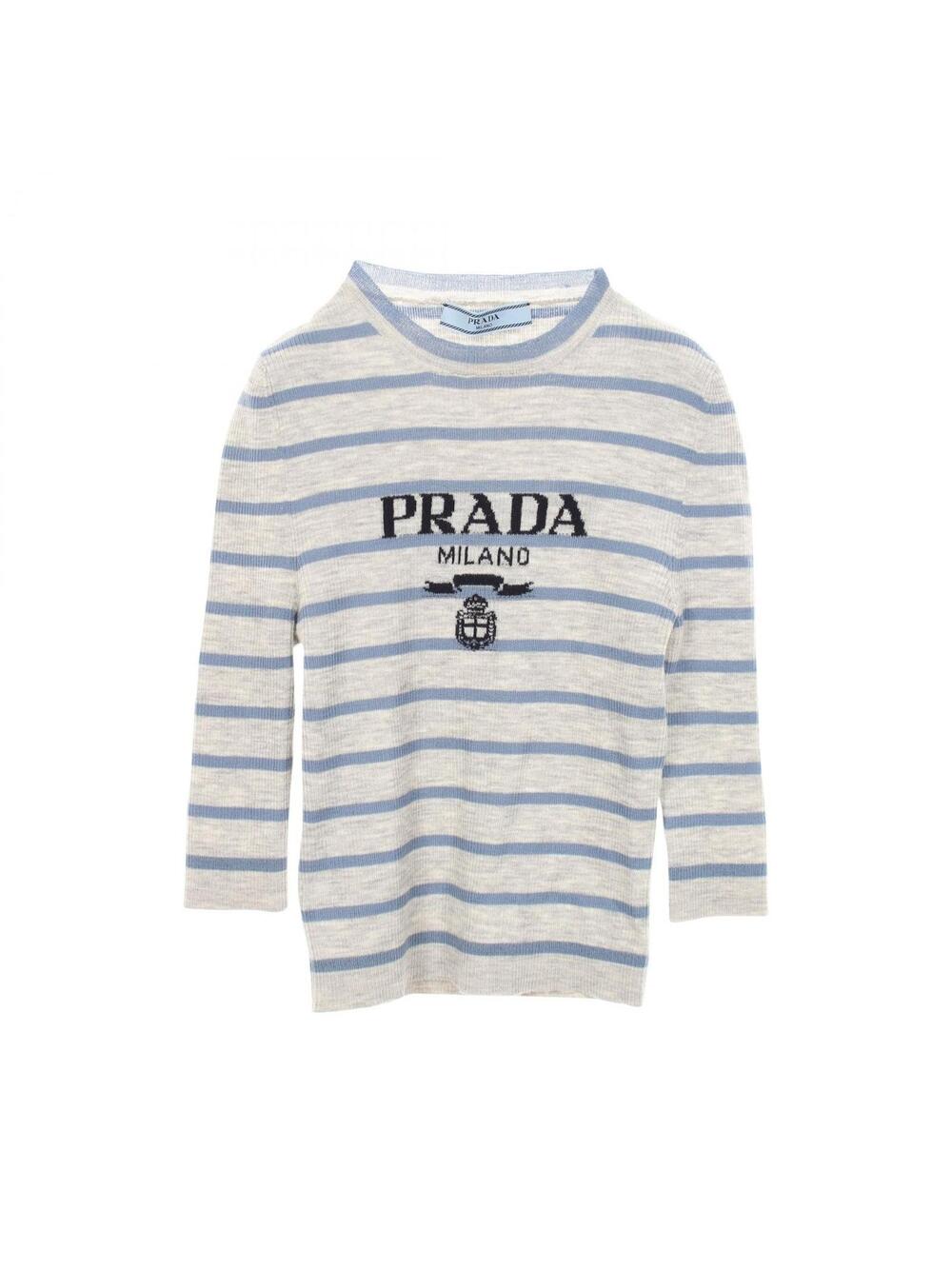 Prada Logo Border Knitwear Sweater #36 #300223P67B